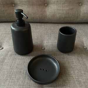 Matte black ceramic bath set from World Market